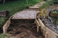 Pond-side path construction